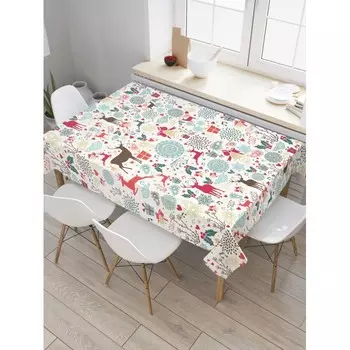 JoyArty Скатерть прямоугольная Новогодние олени 145x120 см
