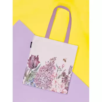 JoyArty Сумка шоппер Цветы акварелью 37x35x7 см