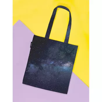 JoyArty Сумка шоппер Космический мир ткань под лен 35x37x7 см