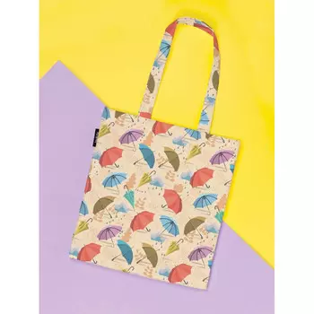 JoyArty Сумка шоппер Летящие зонты 37x35x7 см