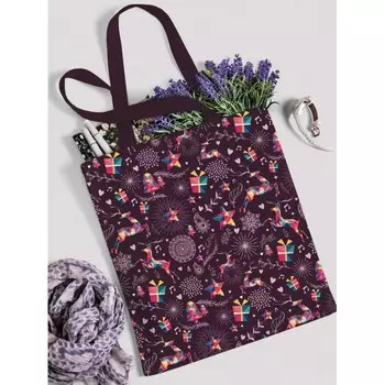 JoyArty Сумка шоппер Новогодний олень 37x35x7 см