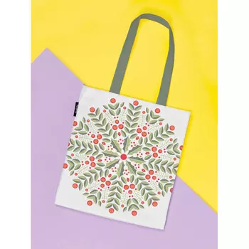 JoyArty Сумка шоппер Снежинка из веток смородины 37x35x7 см