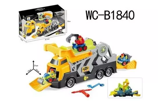 Junfa Грузовик- трек-автовоз 3в1 со звуком