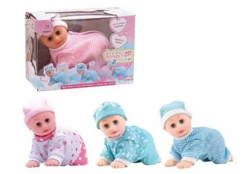 Junfa Кукла пупс ползающий 17 см