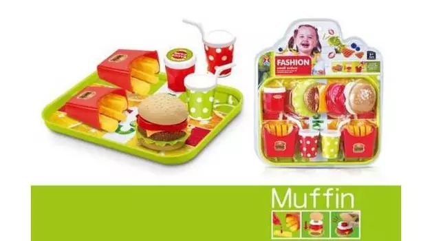 Junfa Набор продуктов Фаст Фуд на подносе XJ326H-7