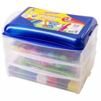 Юнландия Пластилин в боксе Юнландик В Зоопарке 12 цветов 105866