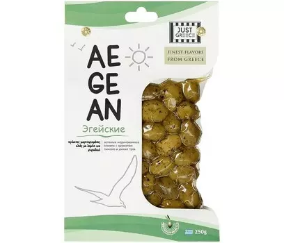 Just Оливки Грис эгейские в рассоле лимон, травы 250 г