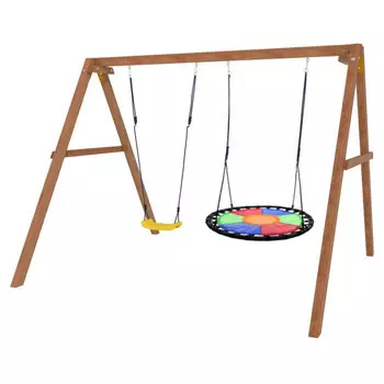 Качели National Tree Company деревянные с гнездом Свиби