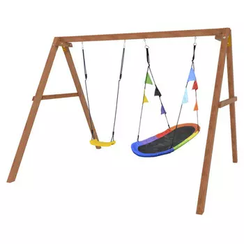 Качели National Tree Company деревянные с овальным гнездом