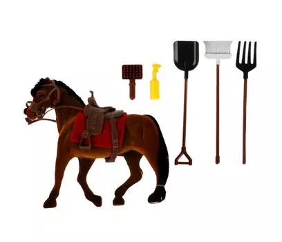 Карапуз Флокированная лошадь для Софии 29 см