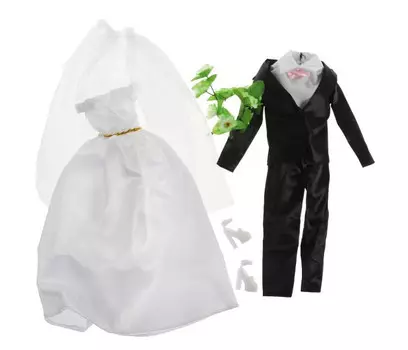 Карапуз Набор свадебной одежды и аксессуаров для кукол София и Алекс