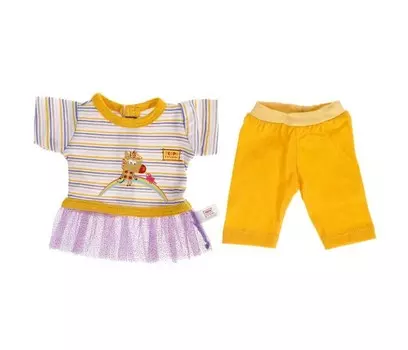 Карапуз Одежда для кукол и пупсов 40-42 см Зебра в клеточку костюм