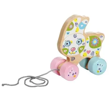 Каталка-игрушка Cubika Веселый зайчонок