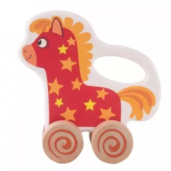Каталка-игрушка Деревяшки Лошадка Иго-го