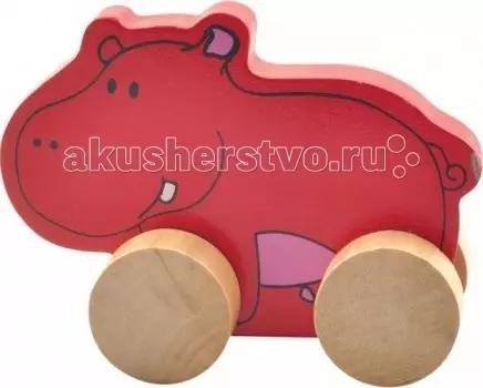 Каталка-игрушка Мир деревянных игрушек Бегемот