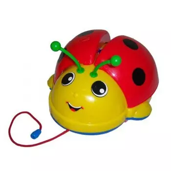 Каталка-игрушка Molto на веревочке Божья коровка 09376