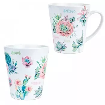 Kawaii Factory Кружка латте малая Суккуленты