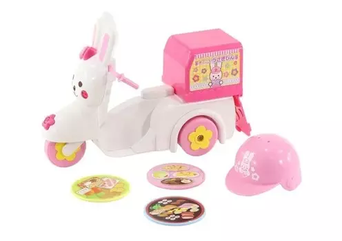 Kawaii Mell Мотороллер с багажником Кролик