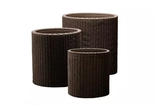 Keter Цилиндрическое кашпо под ротанг 3 шт.