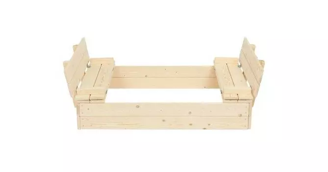 Kett-Up Песочница деревянная Eco Kinder Dacha скамья с крышкой