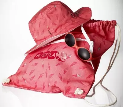 Ki ET LA Набор из панамы двухсторонней UPF 50+ 6-12, очков и пляжной сумки