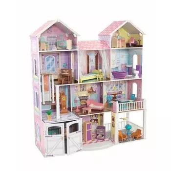 KidKraft Дом для классических кукол до 32 см Загородная усадьба с мебелью