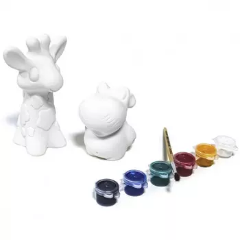 Knopa Набор для творчества Раскраска №4 жираф и бегемотик