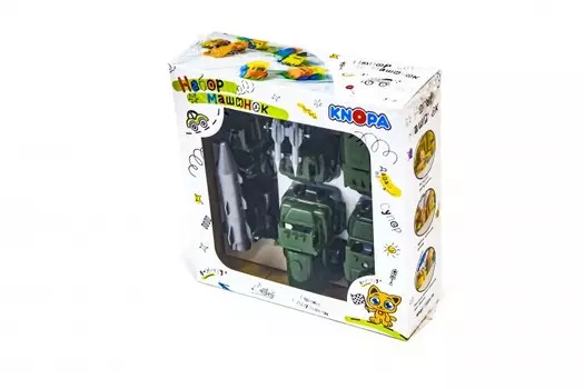 Knopa Набор машинок Вжух на войнушке 10 см
