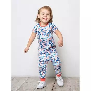 Kogankids Комплект для девочки (Футболка и ползунки) 211-170-32