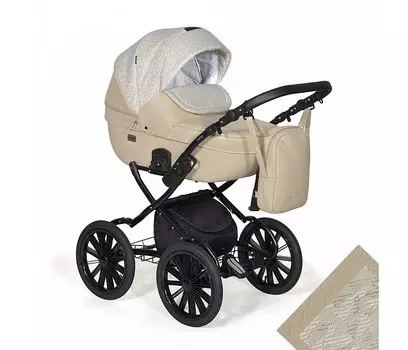 Коляска Indigo Mio Plus 14 2 в 1 чёрная рама