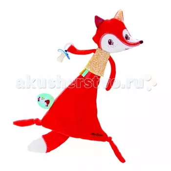 Комфортер Lilliputiens Лиса Алиса игрушка-обнимашка с держателем для пустышки