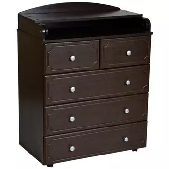 Комод ByTwinz Story 6 с пеленальной доской и шариковыми направляющими