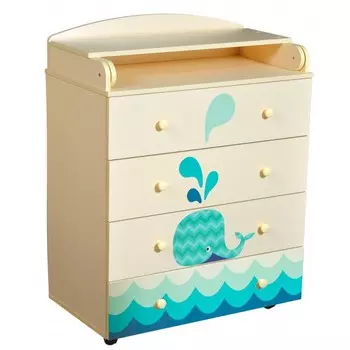 Комод ByTwinz Story Маленький Кит пеленальный