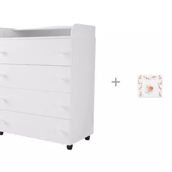 Комод Forest kids Basic пеленальный (4 ящика) с накладкой для пеленания