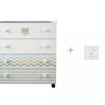 Комод Forest kids Little Bear пеленальный с накладкой для пеленания