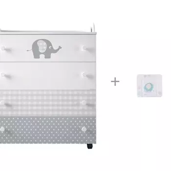 Комод Forest kids Little Elephant пеленальный с накладкой для пеленания