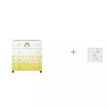 Комод Forest kids Little Monkey пеленальный с накладкой для пеленания