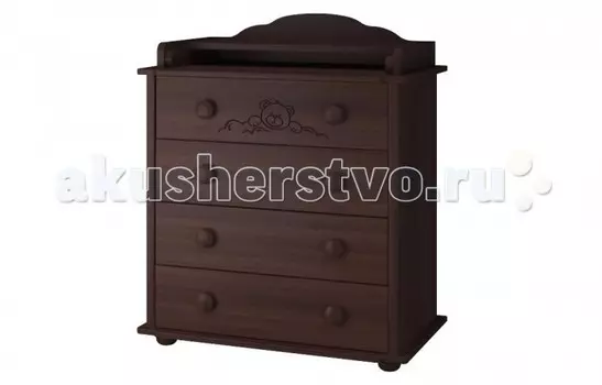 Комод Можгинский лесокомбинат Мишутка (4 ящика) пеленальный