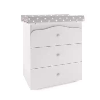 Комод Polini kids с ванночкой Basic 3275 Звезды