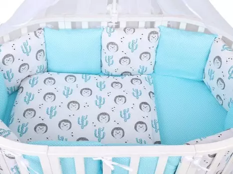 Комплект в кроватку AmaroBaby Ежики (15 предметов)