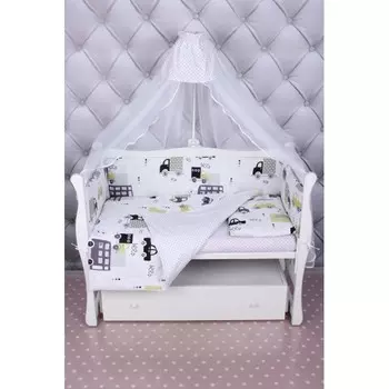 Комплект в кроватку AmaroBaby Город (7 предметов)