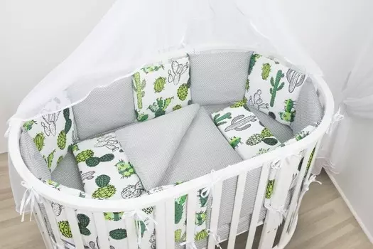 Комплект в кроватку AmaroBaby Кактусы (15 предметов)