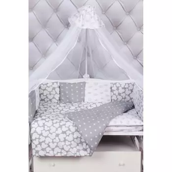 Комплект в кроватку AmaroBaby Silver (15 предметов)