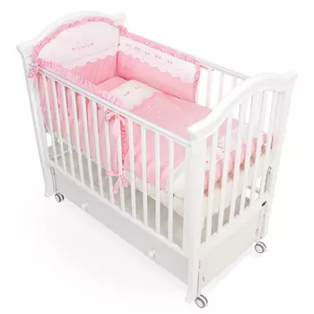 Комплект в кроватку BabyPiu Нежность - комплект: мягкий бортик, одеяло, наволочка