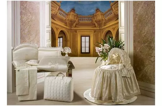 Комплект в кроватку BabyPiu Шелковые эмоции - комплект: мягий бортик, одеяло, наволочка