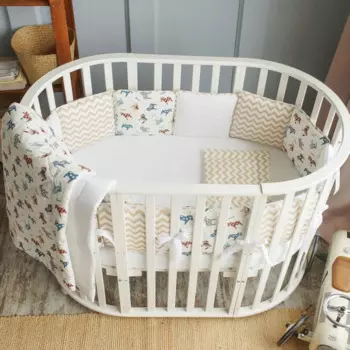 Комплект в кроватку Fluffymoon Horse для круглой и овальной (5 предметов)