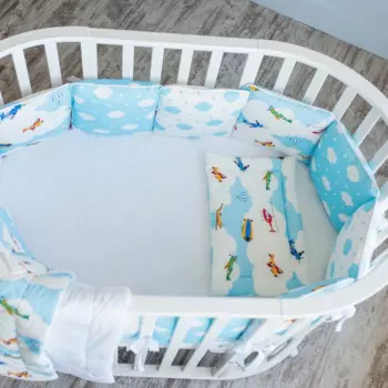 Комплект в кроватку Fluffymoon In the sky для круглой и овальной (5 предметов)