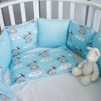 Комплект в кроватку Fluffymoon It`s a Boy для круглой и овальной (7 предметов)
