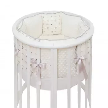 Комплект в кроватку Fluffymoon Lovely Baby в круглую подушки (5 предметов)