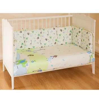 Комплект в кроватку Pituso универсальный Зоопарк слит подушки (4 предмета)